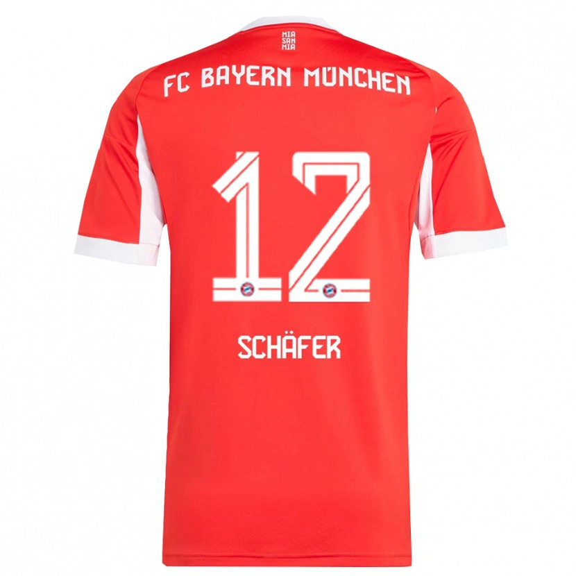 Danxen Kinder Luis Schäfer #12 Rot Weiß Heimtrikot Trikot 2025/26 T-Shirt