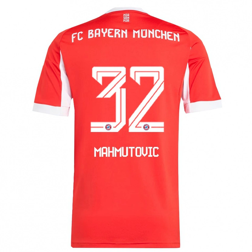 Danxen Kinder Ena Mahmutovic #32 Rot Weiß Heimtrikot Trikot 2025/26 T-Shirt