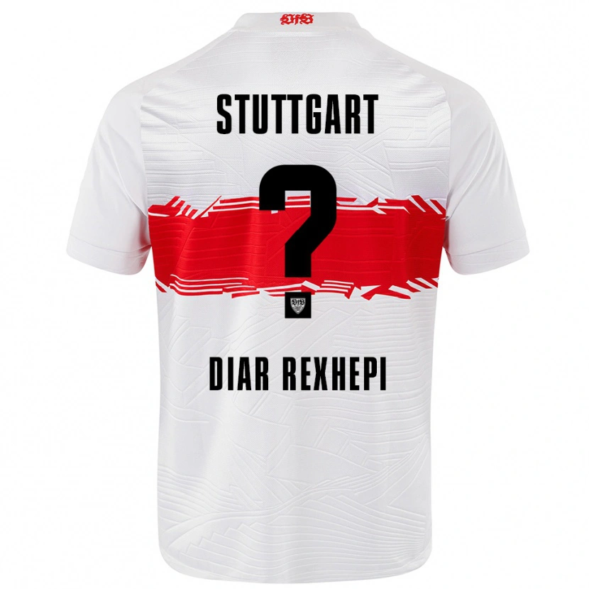 Danxen Kinder Diar Rexhepi #0 Weiß Rot Heimtrikot Trikot 2025/26 T-Shirt