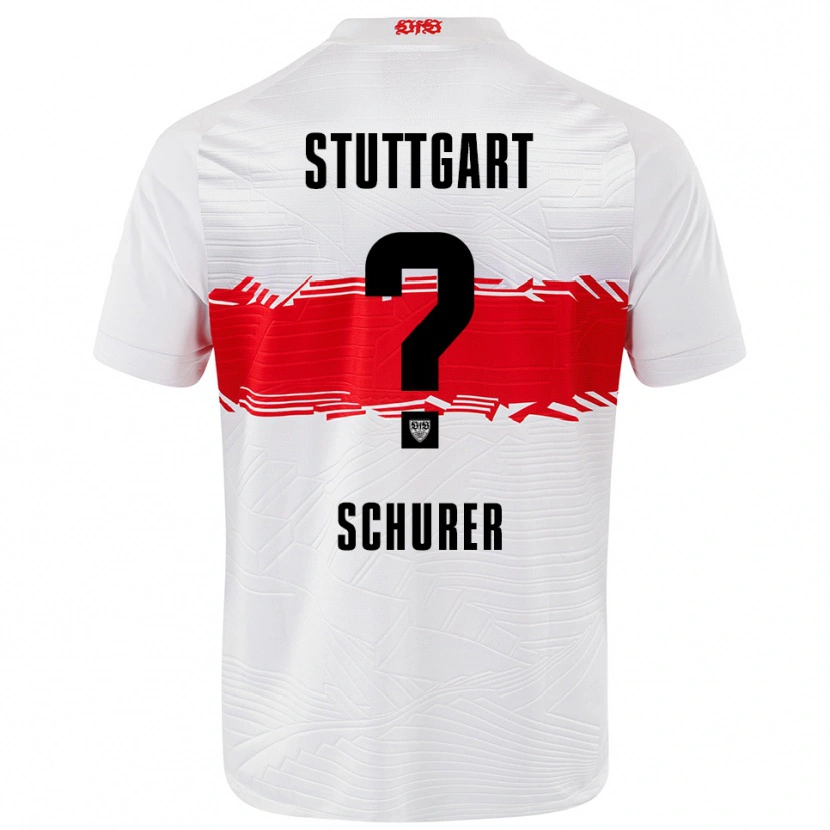 Danxen Kinder Leon Schürer #0 Weiß Rot Heimtrikot Trikot 2025/26 T-Shirt