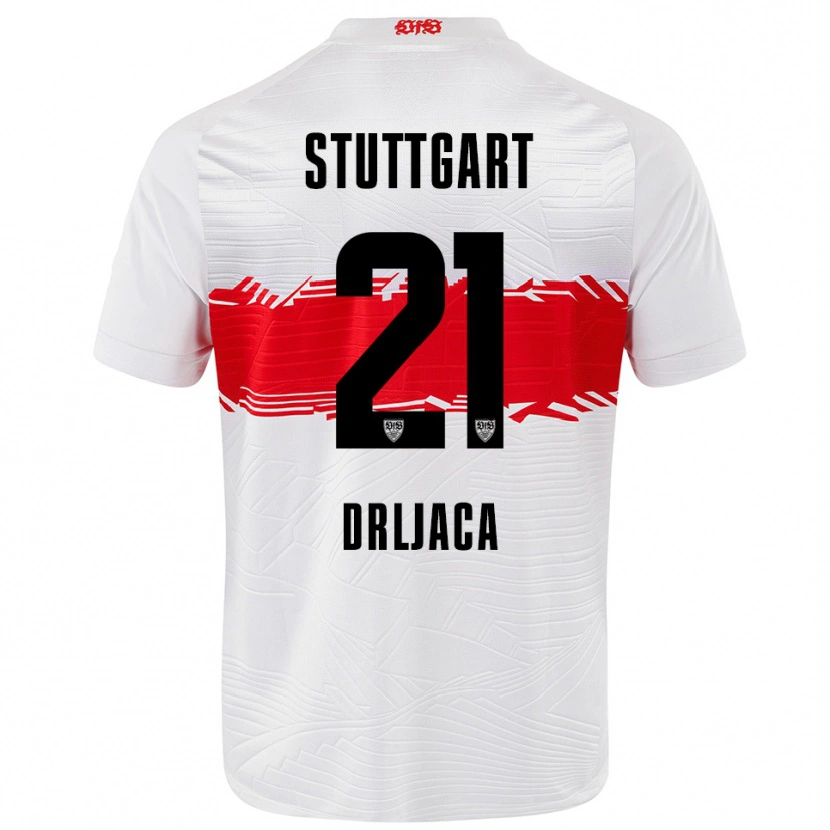 Danxen Kinder Stefan Drljaca #21 Weiß Rot Heimtrikot Trikot 2025/26 T-Shirt