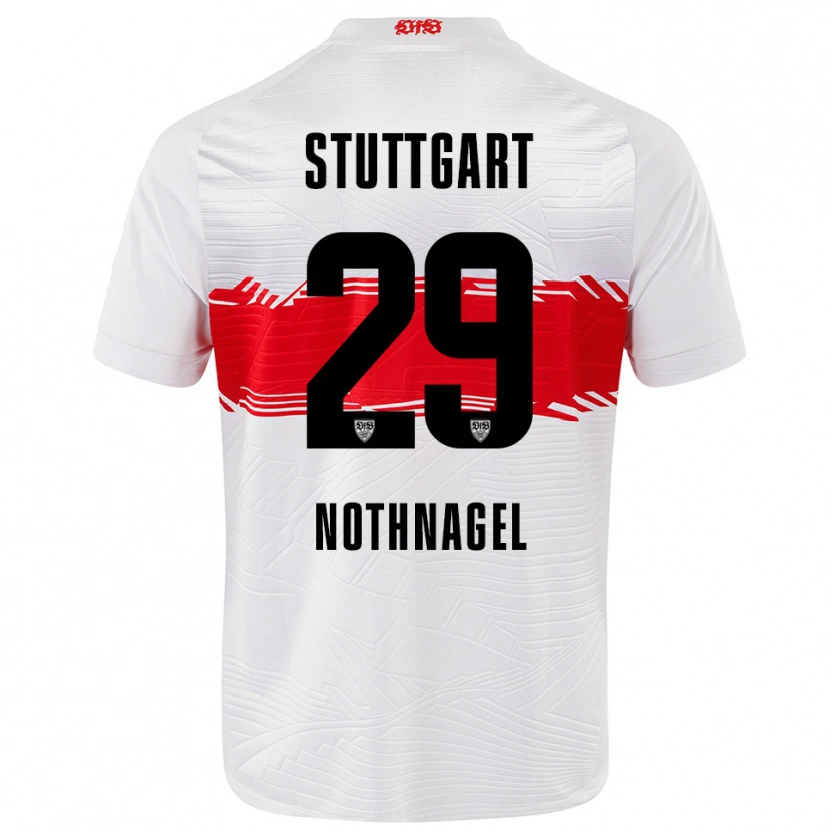 Danxen Kinder Dominik Nothnagel #29 Weiß Rot Heimtrikot Trikot 2025/26 T-Shirt
