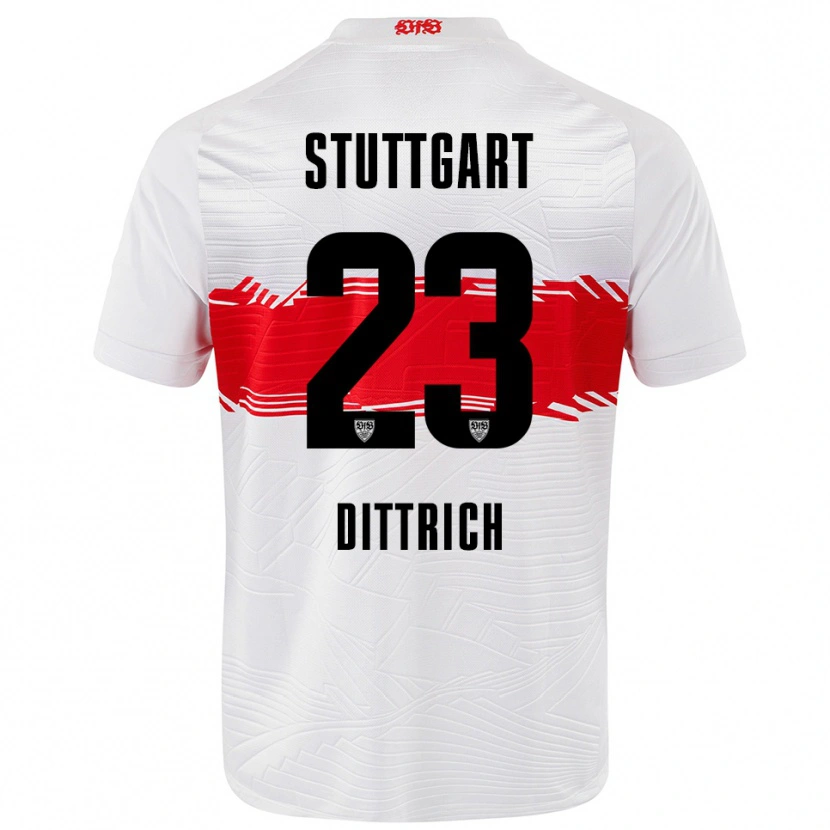 Danxen Kinder Robin Dittrich #23 Weiß Rot Heimtrikot Trikot 2025/26 T-Shirt