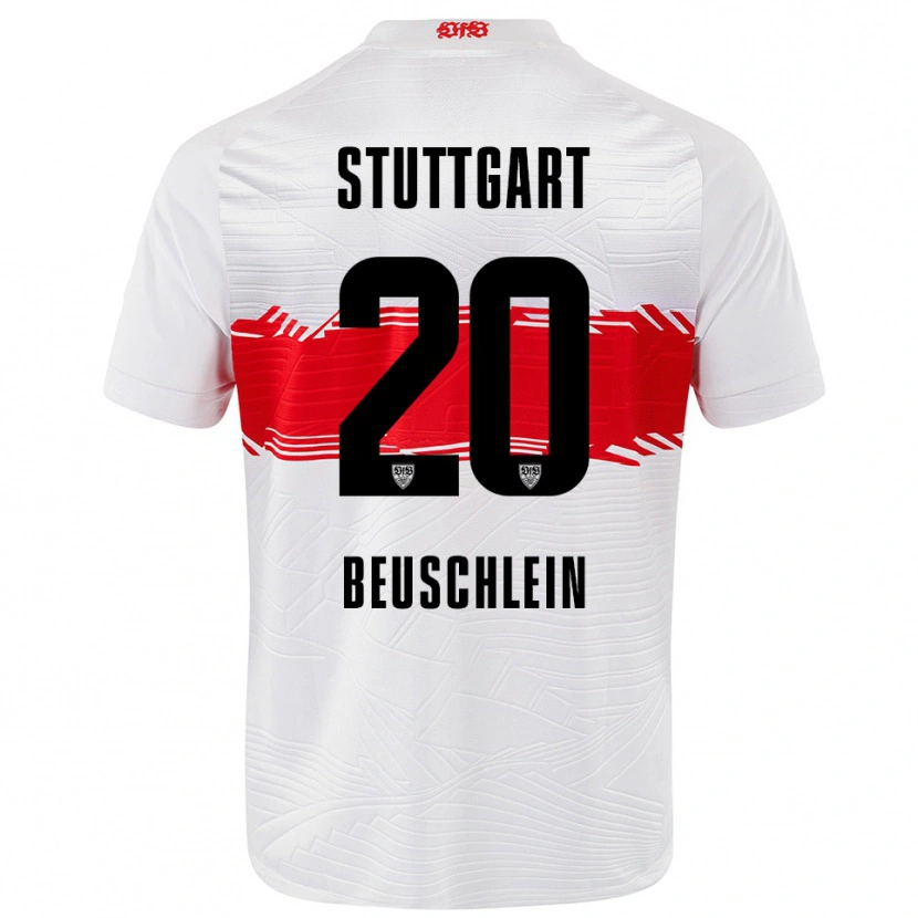 Danxen Kinder Jana Beuschlein #20 Weiß Rot Heimtrikot Trikot 2025/26 T-Shirt