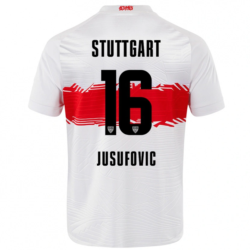 Danxen Kinder Farah Jusufović #16 Weiß Rot Heimtrikot Trikot 2025/26 T-Shirt