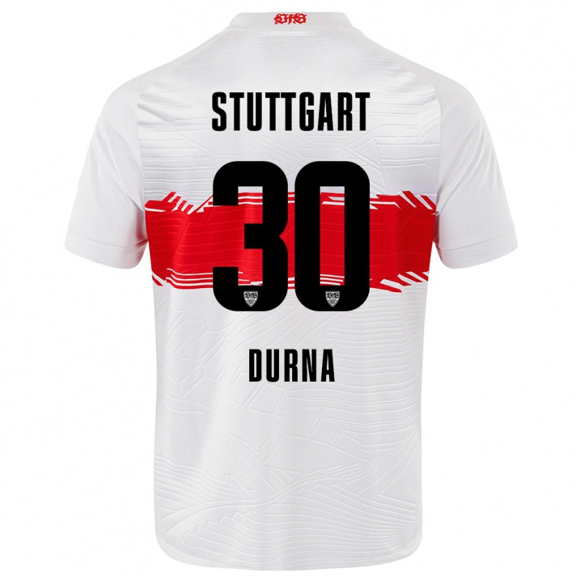 Danxen Kinder Tuncay Durna #30 Weiß Rot Heimtrikot Trikot 2025/26 T-Shirt