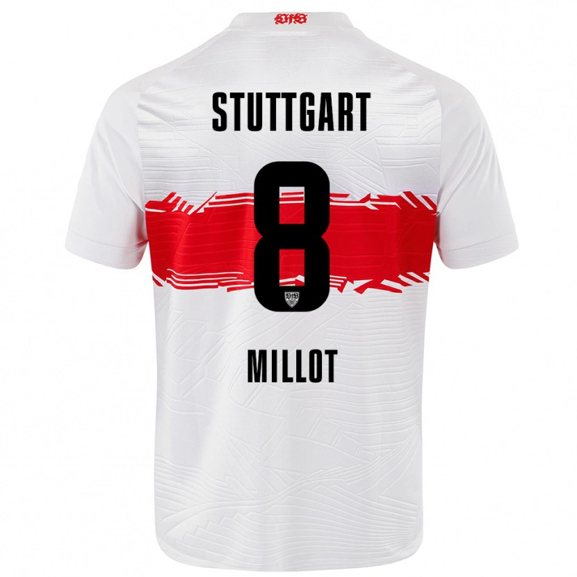 Danxen Kinder Enzo Millot #8 Weiß Rot Heimtrikot Trikot 2025/26 T-Shirt