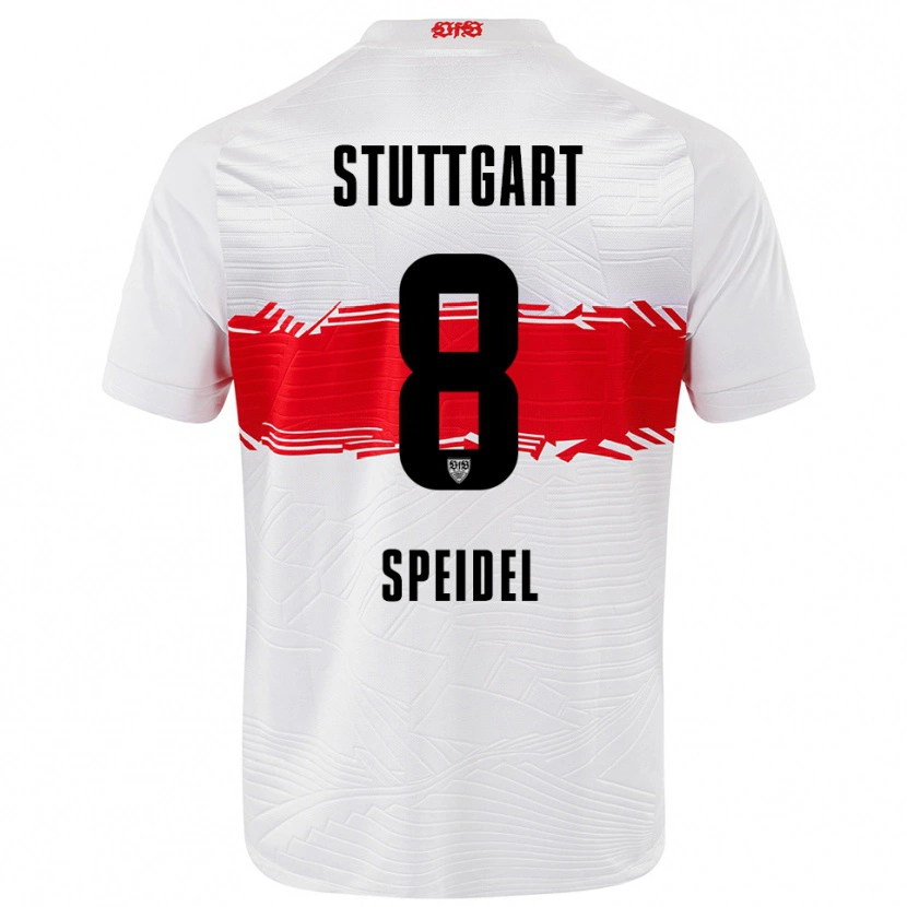 Danxen Kinder Kian Speidel #8 Weiß Rot Heimtrikot Trikot 2025/26 T-Shirt