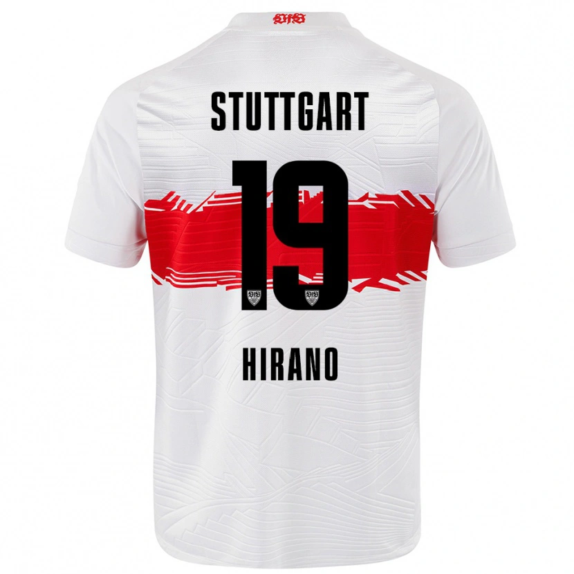 Danxen Kinder Yuka Hirano #19 Weiß Rot Heimtrikot Trikot 2025/26 T-Shirt