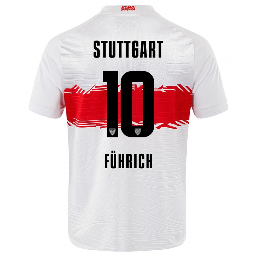 Danxen Kinder Chris Führich #10 Weiß Rot Heimtrikot Trikot 2025/26 T-Shirt