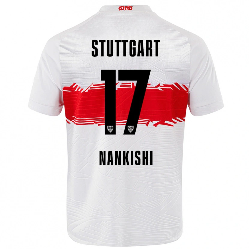 Danxen Kinder Abdenego Nankishi #17 Weiß Rot Heimtrikot Trikot 2025/26 T-Shirt