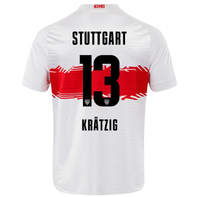Danxen Kinder Frans Krätzig #13 Weiß Rot Heimtrikot Trikot 2025/26 T-Shirt