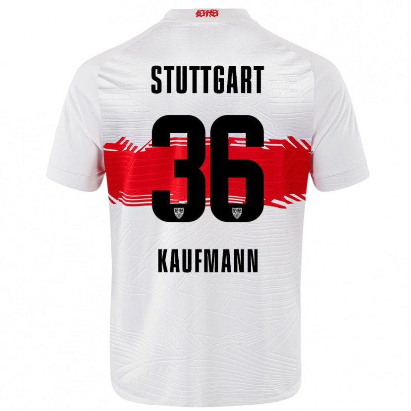 Danxen Kinder Tino Kaufmann #36 Weiß Rot Heimtrikot Trikot 2025/26 T-Shirt