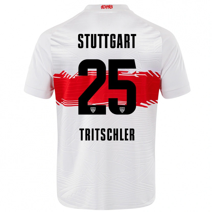 Danxen Kinder David Tritschler #25 Weiß Rot Heimtrikot Trikot 2025/26 T-Shirt