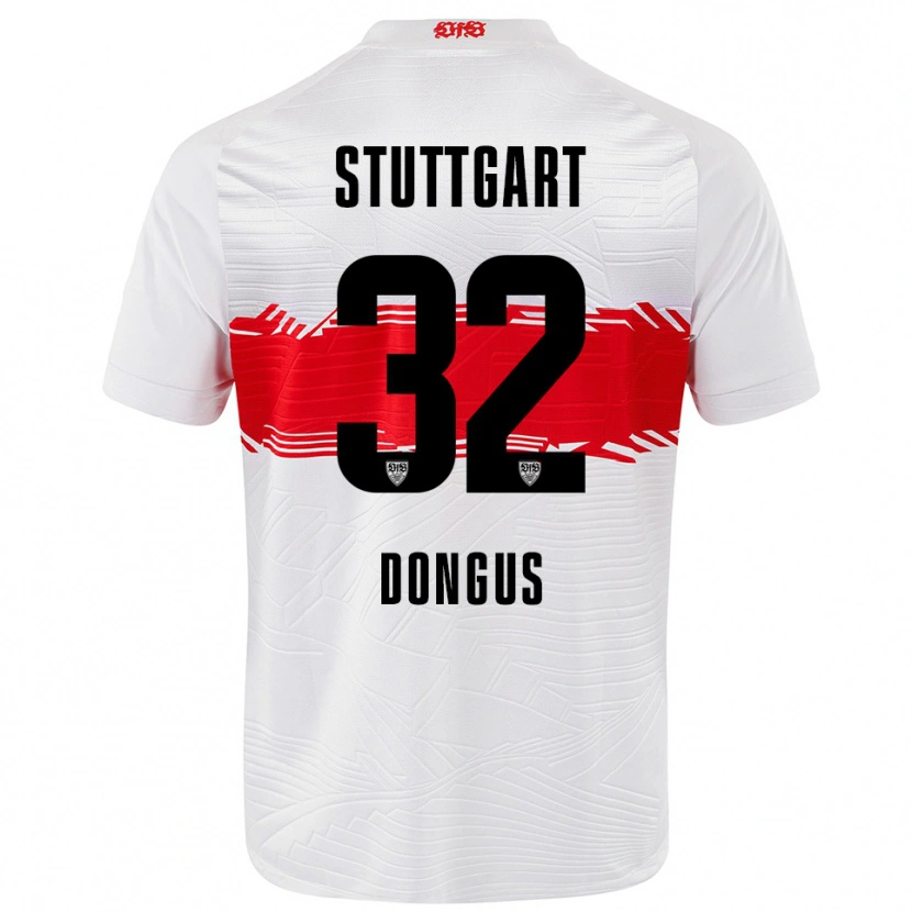 Danxen Kinder Tamar Dongus #32 Weiß Rot Heimtrikot Trikot 2025/26 T-Shirt