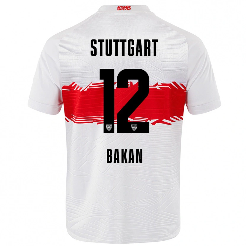 Danxen Kinder Eren Bakan #12 Weiß Rot Heimtrikot Trikot 2025/26 T-Shirt
