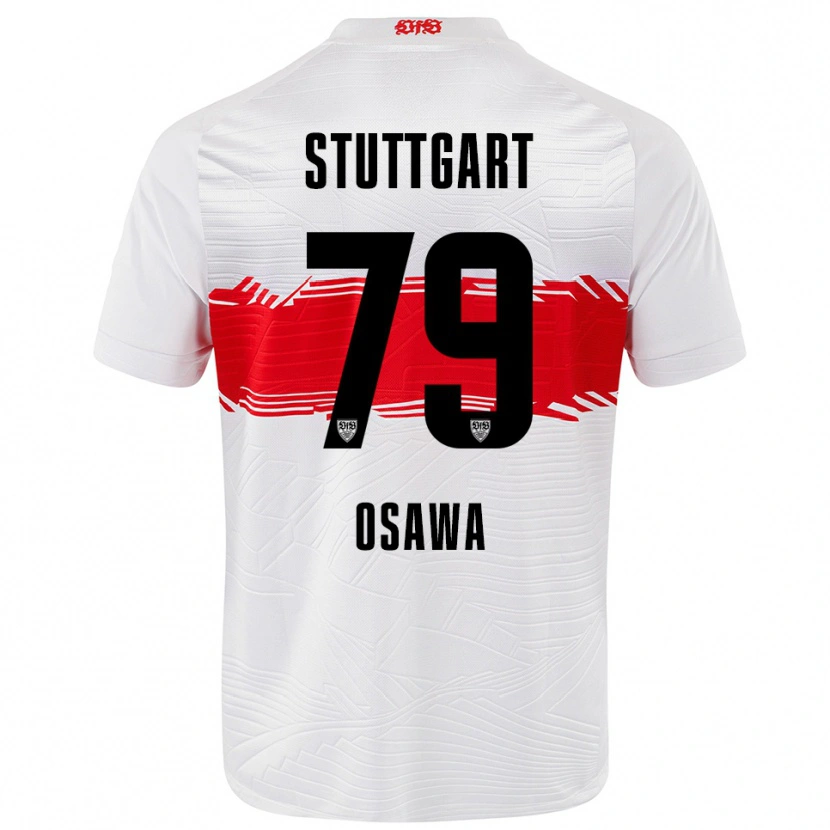 Danxen Kinder Haruka Ōsawa #79 Weiß Rot Heimtrikot Trikot 2025/26 T-Shirt
