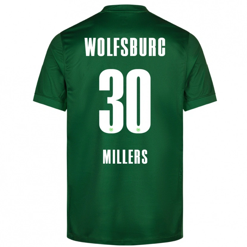 Danxen Kinder Kristers Millers #30 Grün Weiß Heimtrikot Trikot 2025/26 T-Shirt