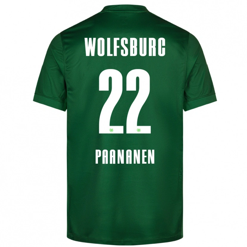Danxen Kinder Otto Paananen #22 Grün Weiß Heimtrikot Trikot 2025/26 T-Shirt