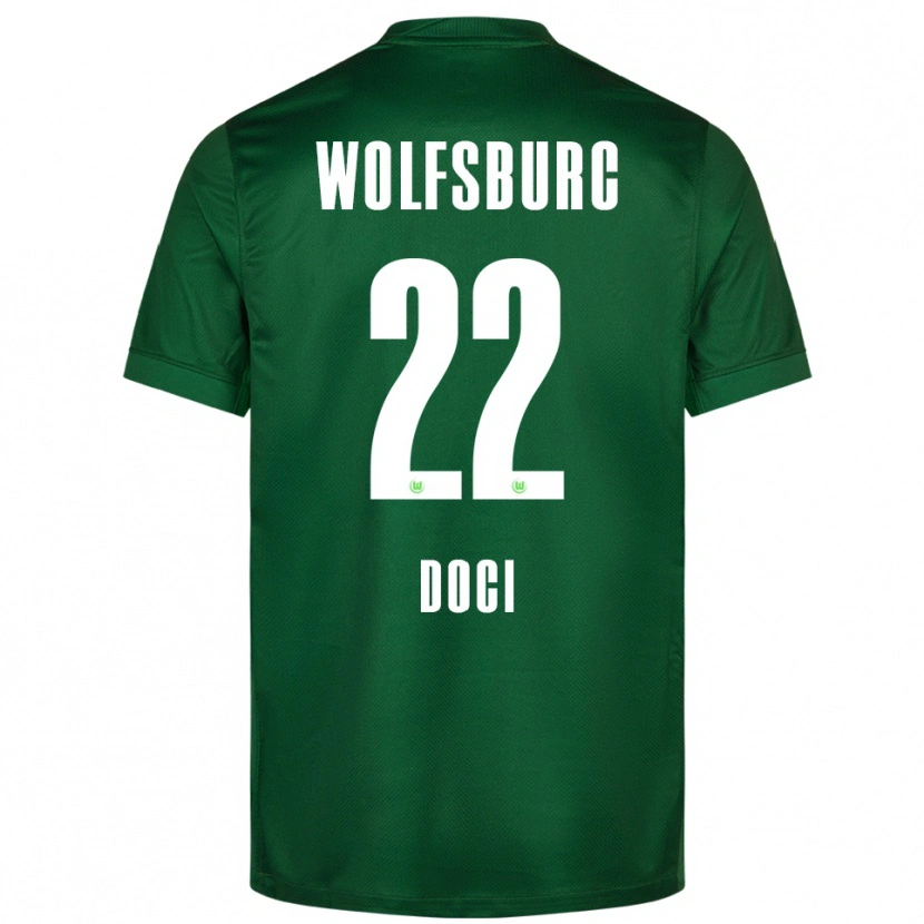 Danxen Kinder Adrian Doci #22 Grün Weiß Heimtrikot Trikot 2025/26 T-Shirt