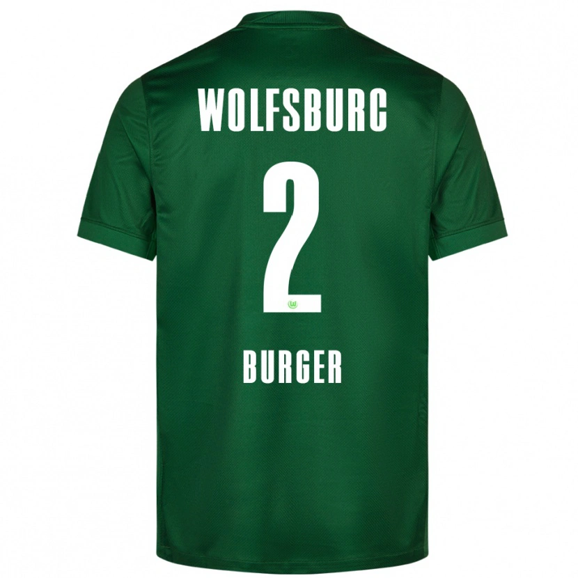 Danxen Kinder Jan Bürger #2 Grün Weiß Heimtrikot Trikot 2025/26 T-Shirt