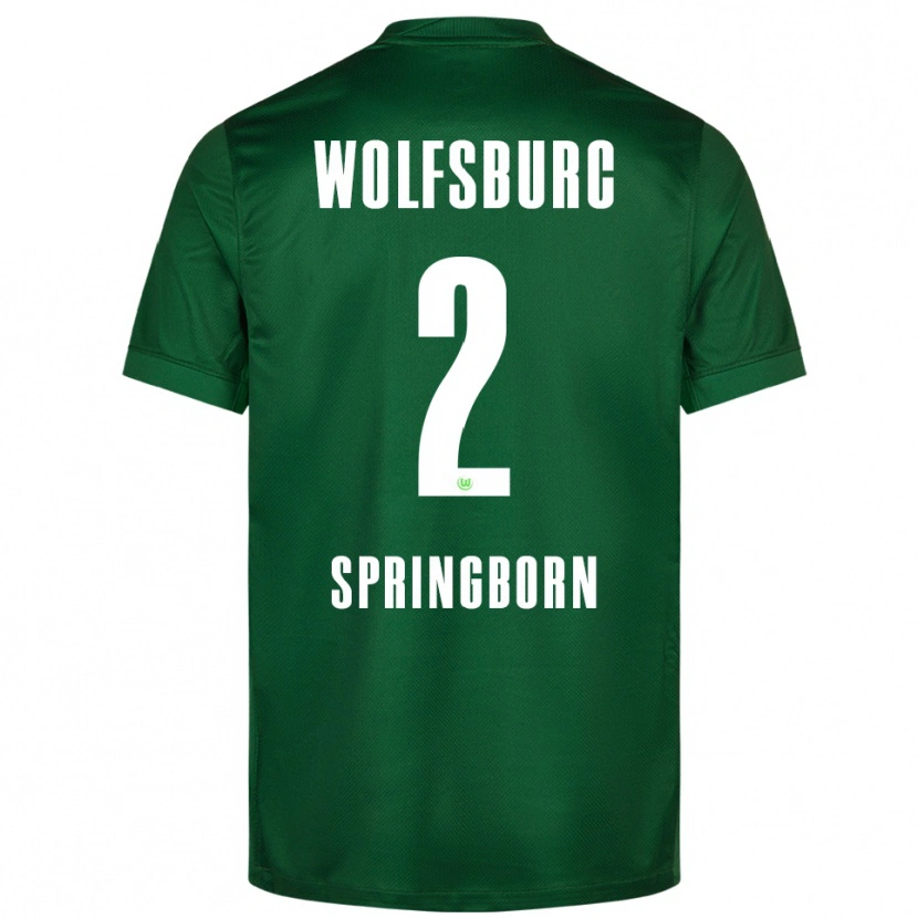 Danxen Kinder Noah Springborn #2 Grün Weiß Heimtrikot Trikot 2025/26 T-Shirt