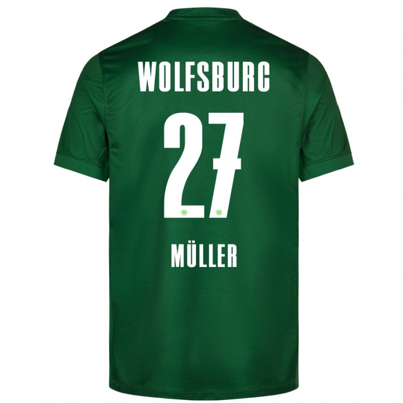 Danxen Kinder Fabio Müller #27 Grün Weiß Heimtrikot Trikot 2025/26 T-Shirt