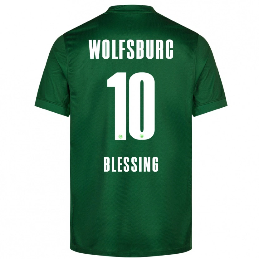 Danxen Kinder Èlisée Blessing #10 Grün Weiß Heimtrikot Trikot 2025/26 T-Shirt
