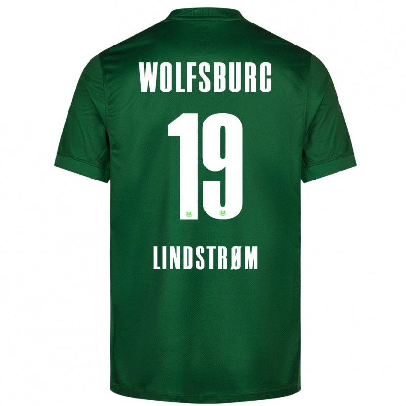 Danxen Kinder Jesper Lindstrøm #19 Grün Weiß Heimtrikot Trikot 2025/26 T-Shirt