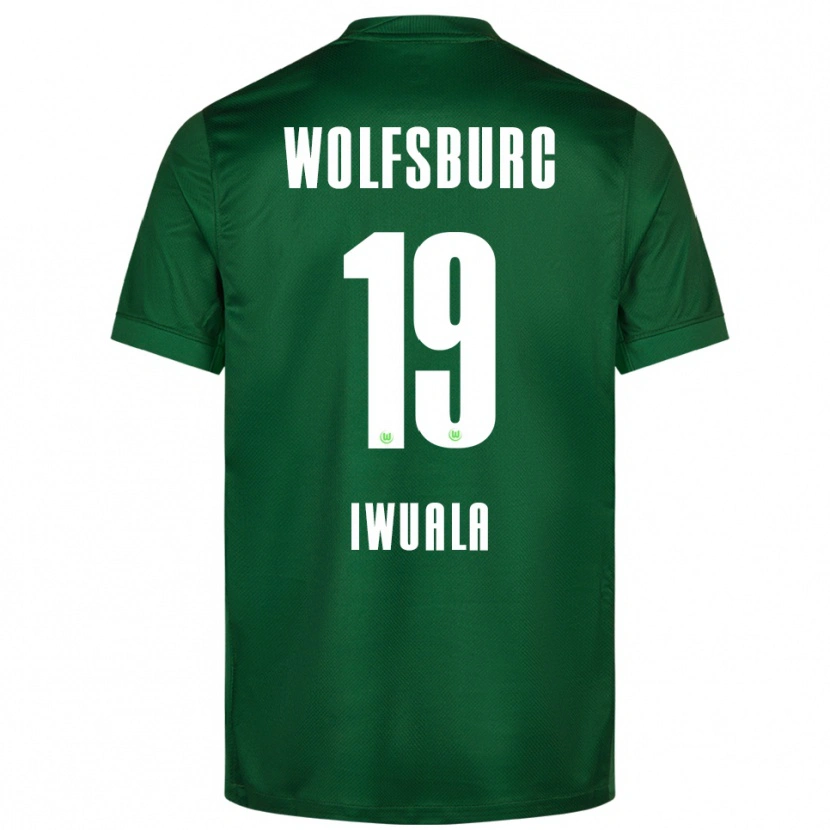 Danxen Kinder Chisom Iwuala #19 Grün Weiß Heimtrikot Trikot 2025/26 T-Shirt