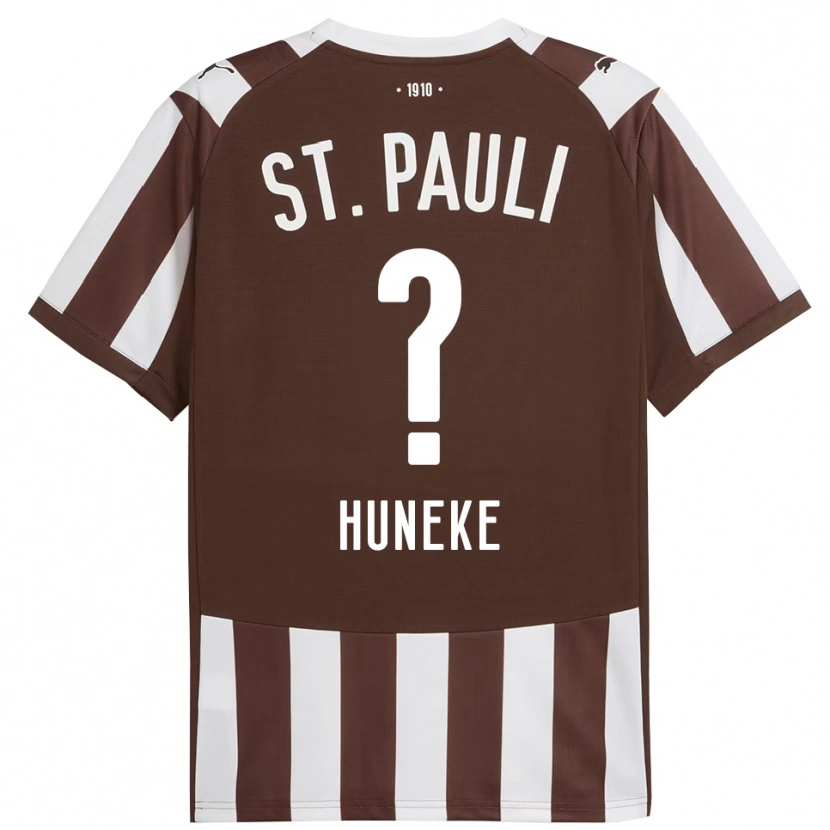 Danxen Kinder Marvin Huneke #0 Kaffee Weiß Heimtrikot Trikot 2025/26 T-Shirt