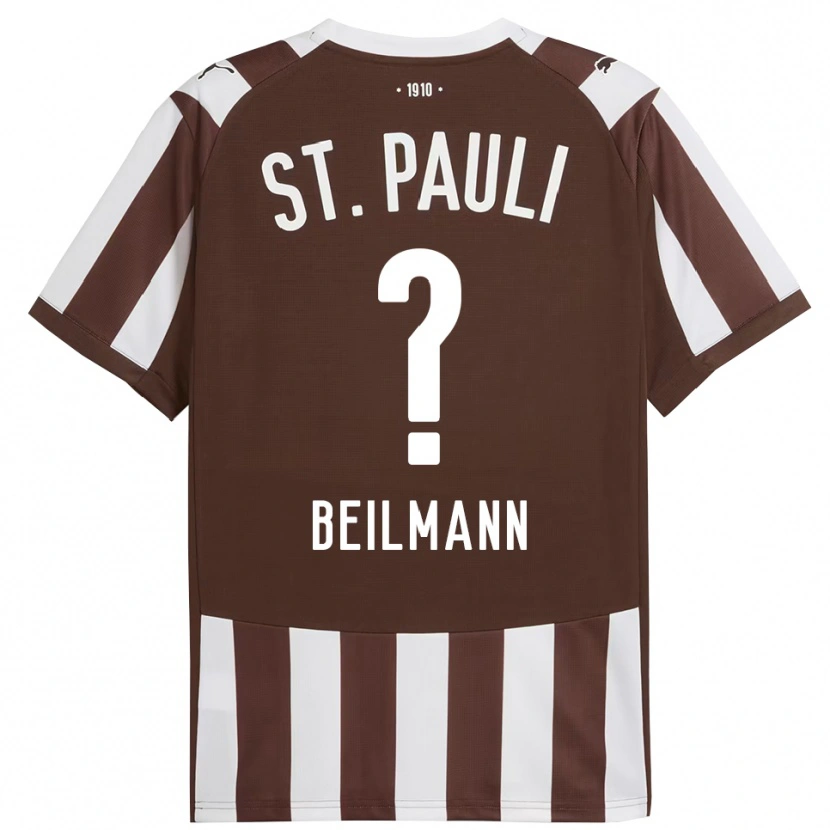 Danxen Kinder Erwin Beilmann #0 Kaffee Weiß Heimtrikot Trikot 2025/26 T-Shirt