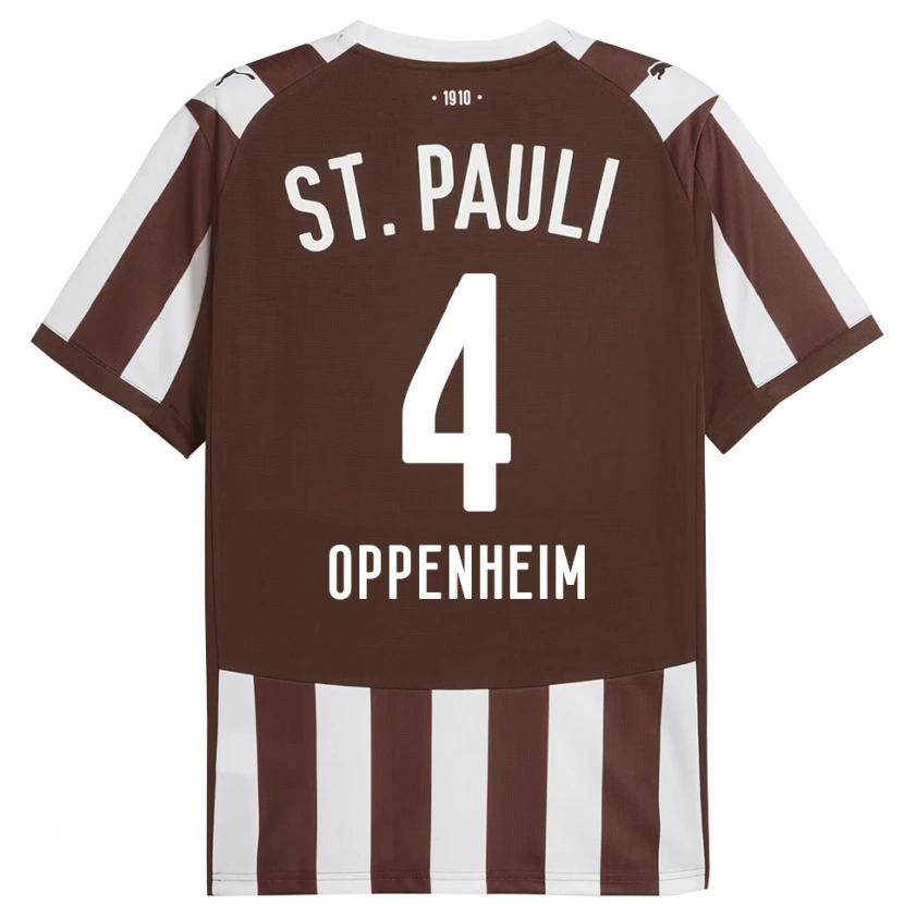 Danxen Kinder Merle Oppenheim #4 Kaffee Weiß Heimtrikot Trikot 2025/26 T-Shirt