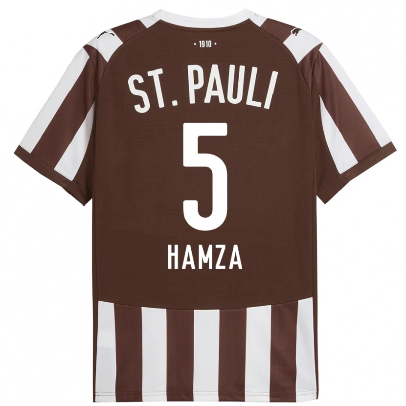 Danxen Kinder Samet Hamza #5 Kaffee Weiß Heimtrikot Trikot 2025/26 T-Shirt
