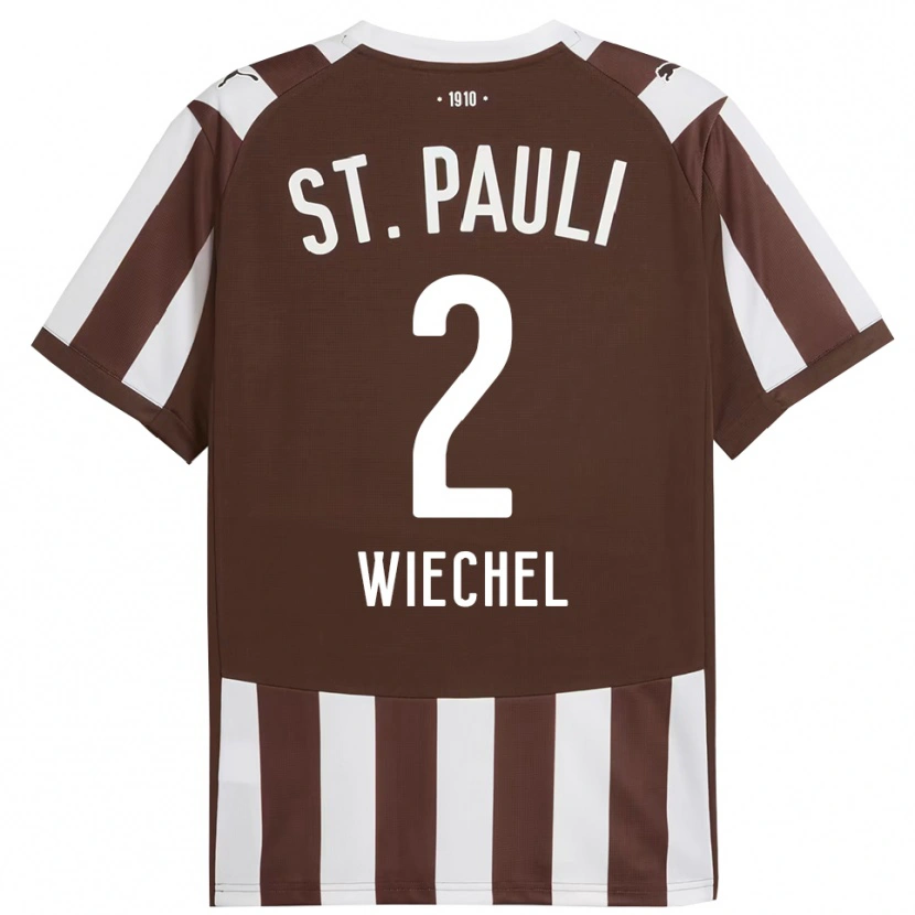 Danxen Kinder Jan Wiechel #2 Kaffee Weiß Heimtrikot Trikot 2025/26 T-Shirt