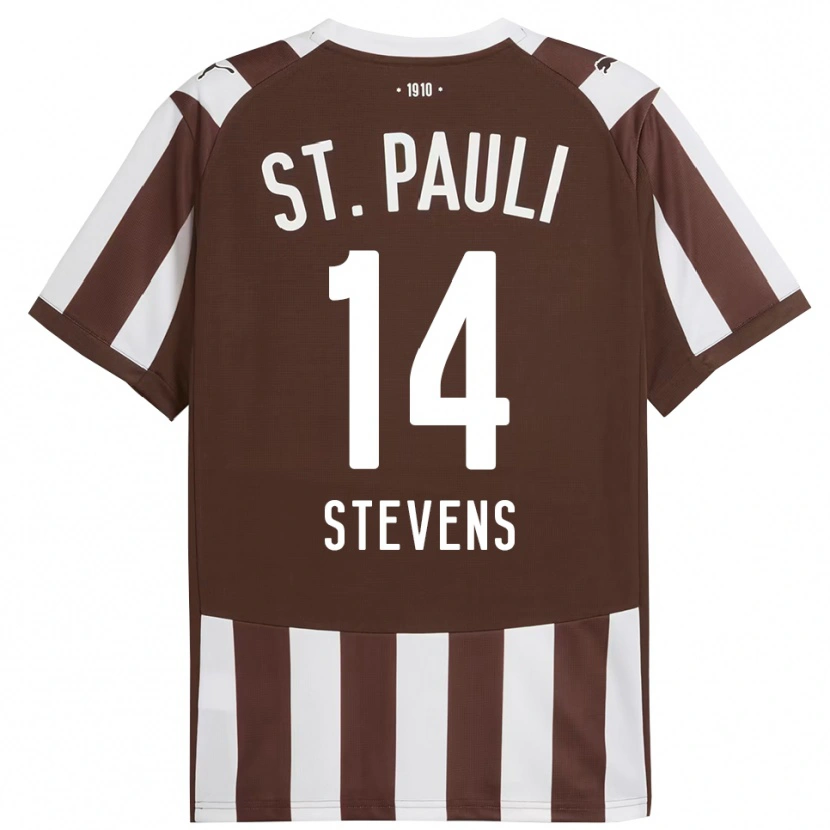 Danxen Kinder Fin Stevens #14 Kaffee Weiß Heimtrikot Trikot 2025/26 T-Shirt