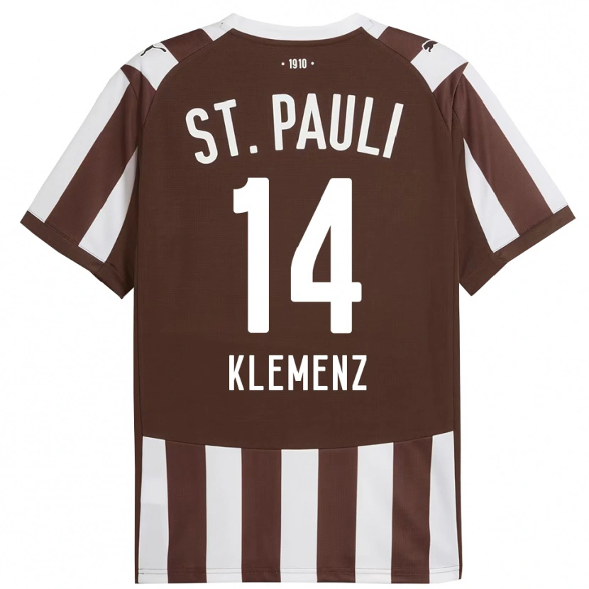 Danxen Kinder Julian Klemenz #14 Kaffee Weiß Heimtrikot Trikot 2025/26 T-Shirt
