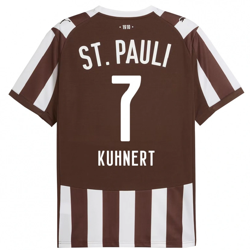 Danxen Kinder Carlotta Kuhnert #7 Kaffee Weiß Heimtrikot Trikot 2025/26 T-Shirt