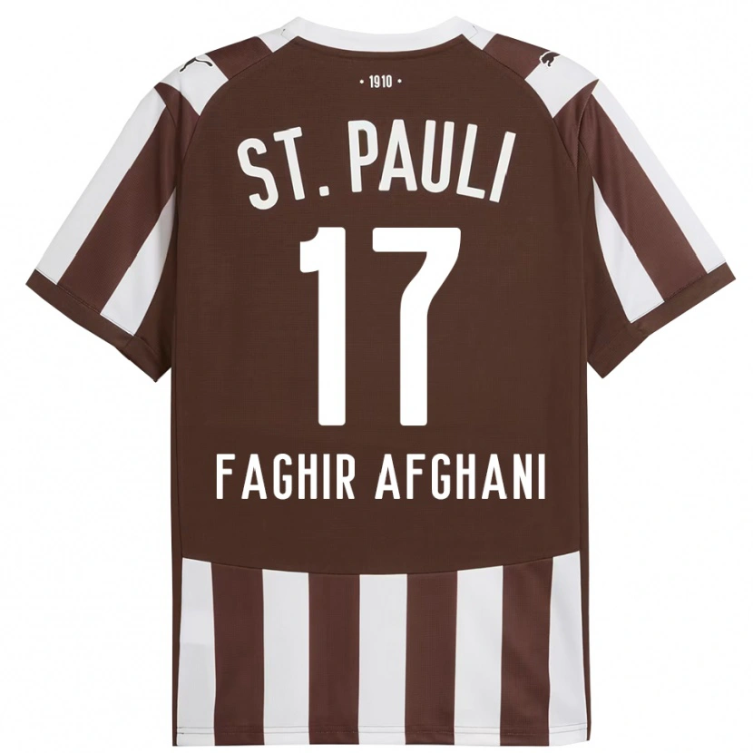 Danxen Kinder Younan Faghir Afghani #17 Kaffee Weiß Heimtrikot Trikot 2025/26 T-Shirt