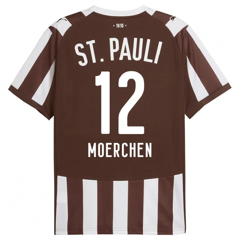 Danxen Kinder Theo Moerchen #12 Kaffee Weiß Heimtrikot Trikot 2025/26 T-Shirt