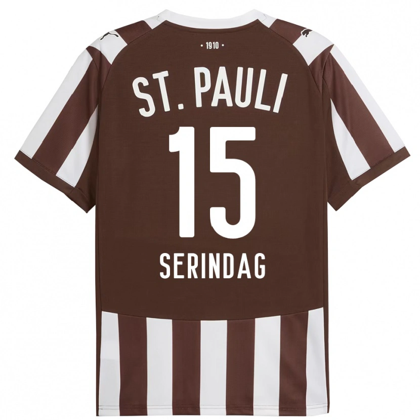 Danxen Kinder Levin Serindag #15 Kaffee Weiß Heimtrikot Trikot 2025/26 T-Shirt