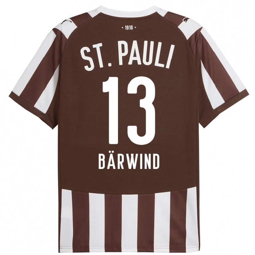 Danxen Kinder Jonas Bärwind #13 Kaffee Weiß Heimtrikot Trikot 2025/26 T-Shirt