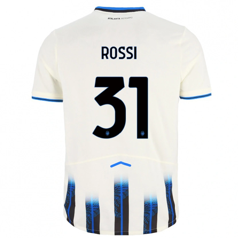 Danxen Kinder Francesco Rossi #31 Weiß Blau Auswärtstrikot Trikot 2025/26 T-Shirt