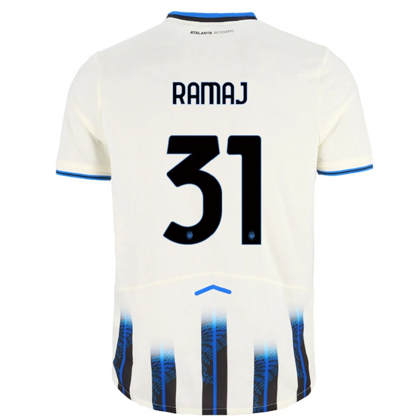 Danxen Kinder Gabriel Ramaj #31 Weiß Blau Auswärtstrikot Trikot 2025/26 T-Shirt
