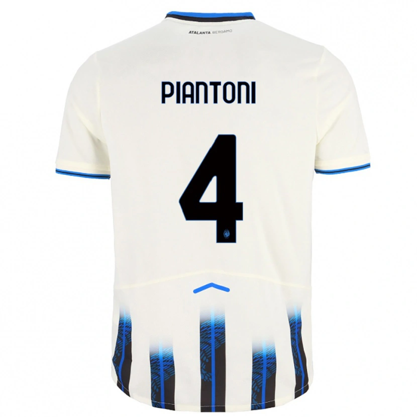 Danxen Kinder Andrea Piantoni #4 Weiß Blau Auswärtstrikot Trikot 2025/26 T-Shirt