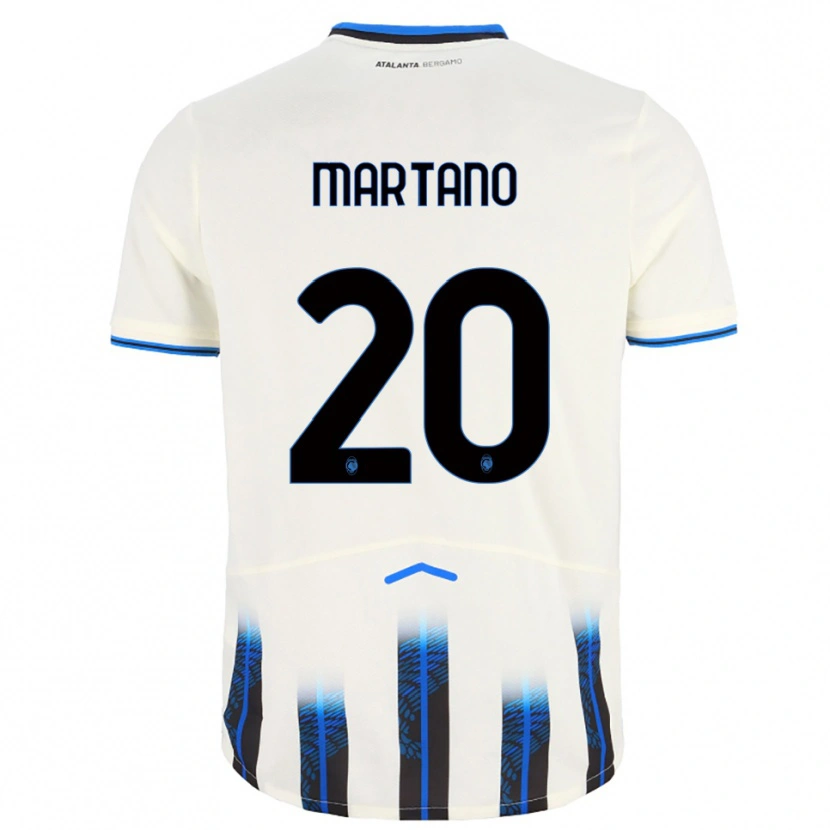 Danxen Kinder Aldo Martano #20 Weiß Blau Auswärtstrikot Trikot 2025/26 T-Shirt