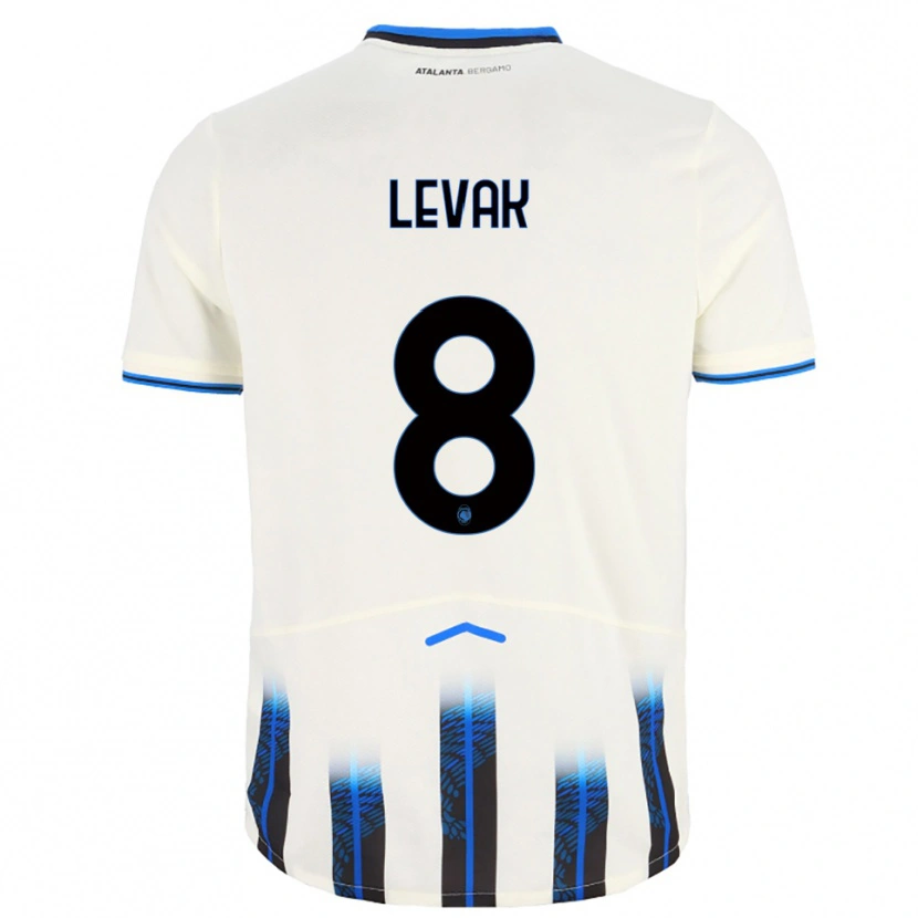 Danxen Kinder Sergej Levak #8 Weiß Blau Auswärtstrikot Trikot 2025/26 T-Shirt