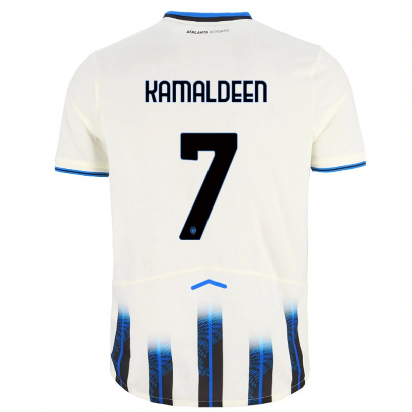 Danxen Kinder Kamaldeen Sulemana #7 Weiß Blau Auswärtstrikot Trikot 2025/26 T-Shirt