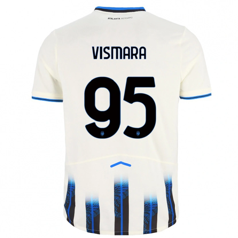 Danxen Kinder Paolo Vismara #95 Weiß Blau Auswärtstrikot Trikot 2025/26 T-Shirt