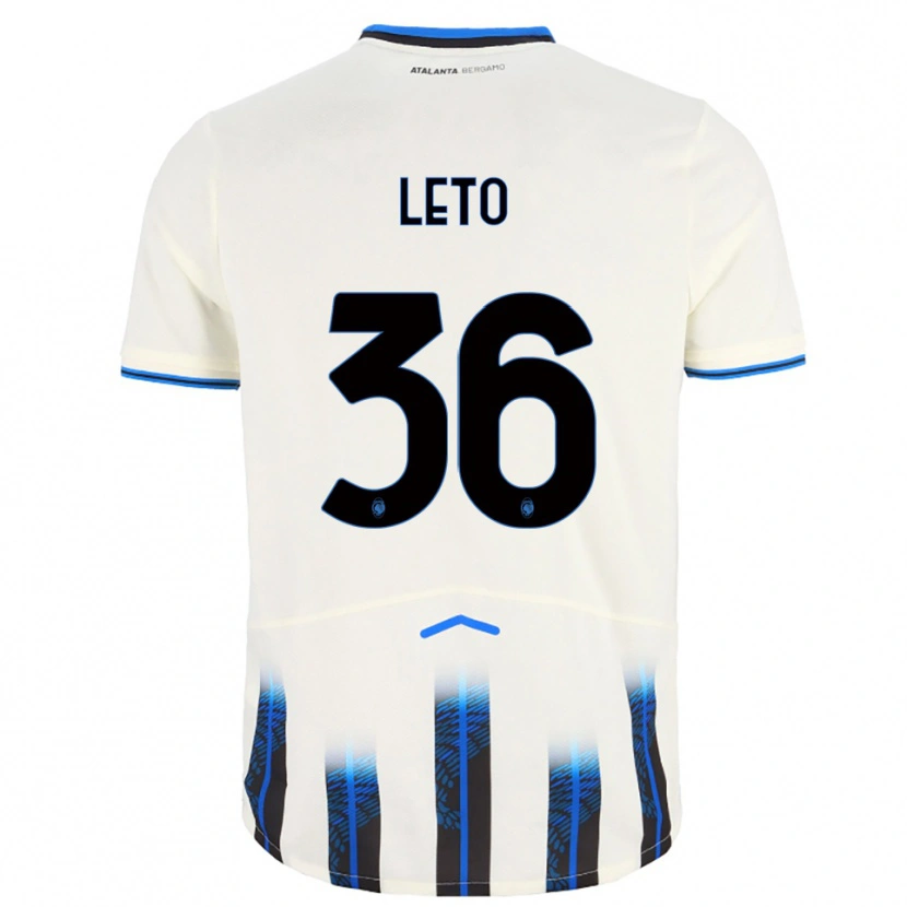 Danxen Kinder Manuel Leto #36 Weiß Blau Auswärtstrikot Trikot 2025/26 T-Shirt
